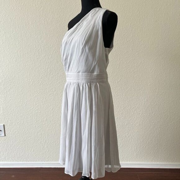 NWT  ANN TAYLOR  Silk Cocktail one-shoulder dress size 14 - Picture 2 of 15